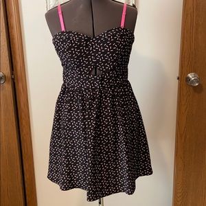Material girl hot pink and black summer dress